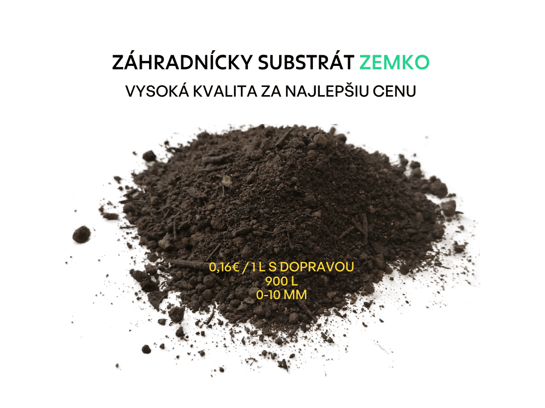 Záhradnícky substrát ZEMKO z kompostu a zeminy vysoká kvalita za najlepšiu cenu